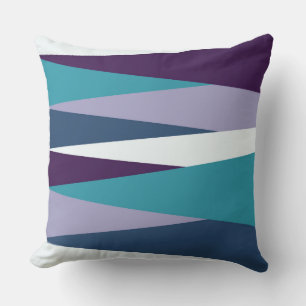 Coussin bleu pourpre et blanc