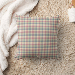 Coussin Bleu Poussiéreux, Sauge, Rose & Crème Petite Carre