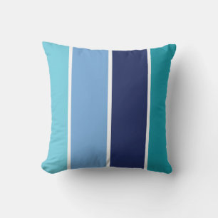 Coussin Bleu rayé