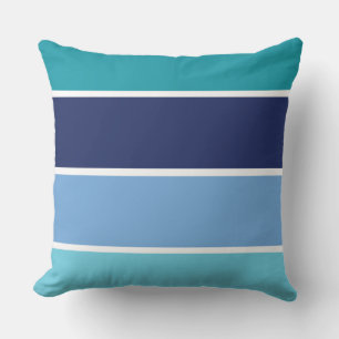 Coussin Bleu rayé