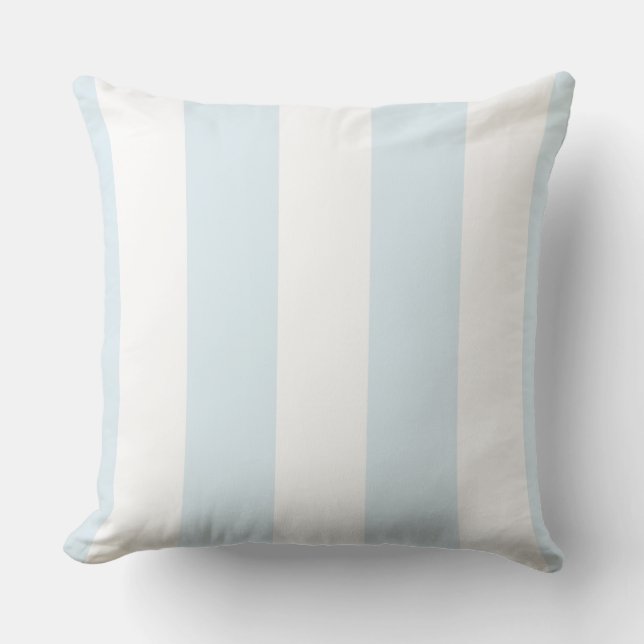 Coussin Bleu rayé et blanc intérieur (Recto)