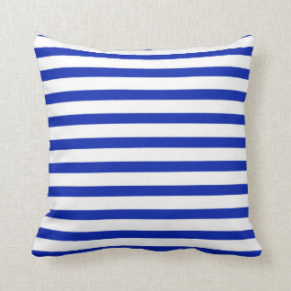 Coussin Bleu royal et blanc