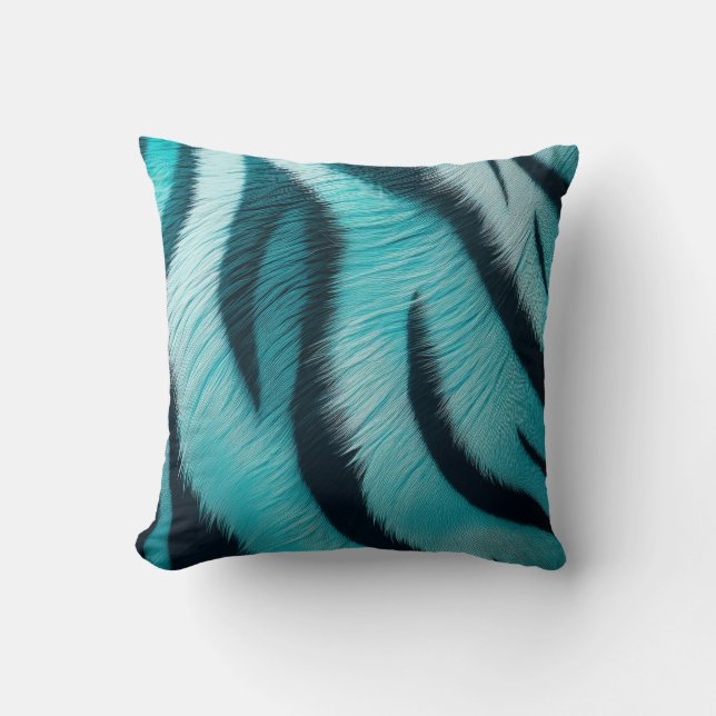 Coussin Bleu Tigre (Recto)