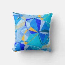 Bleu Turquoise & Jaune Art abstrait Design