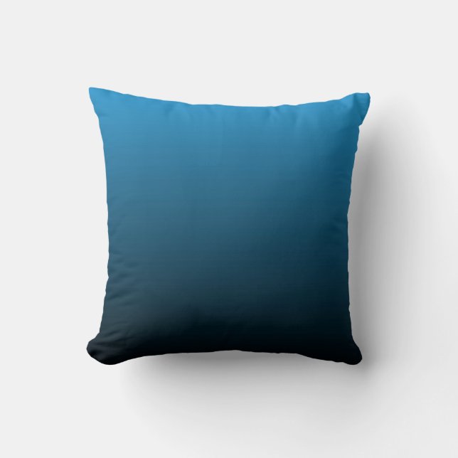 Coussin Bloc de couleur bleu turquoise Ombre (Recto)