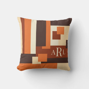 Coussin Bloc de couleur d'automne moderne personnalisé