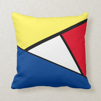 Coussin Bloc de couleur jaune rouge principal