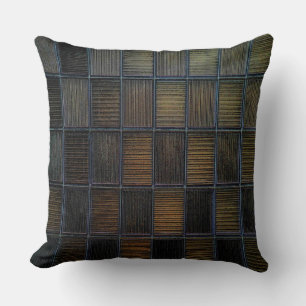 Coussin Bloc de couleur neutre aspect corduroy