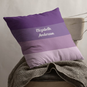 Coussin Blocage couleur violet bande horizontale