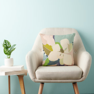 Coussin Blocs de couleur du Magnolia printemps fleuriste