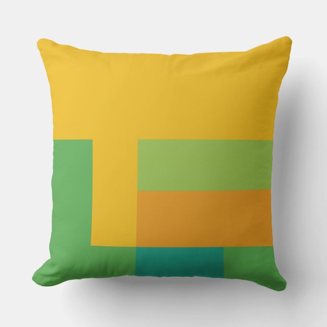 Coussin Blocs jaunes et verts (Recto)