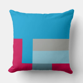Coussin Blocs rouges et bleus