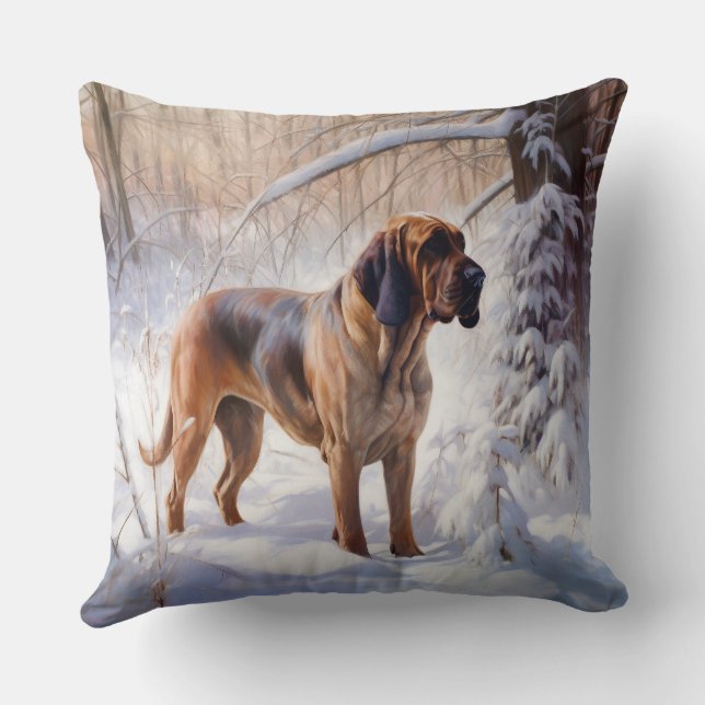 Coussin Bloodhof Laisser Neige Noël (Verso)