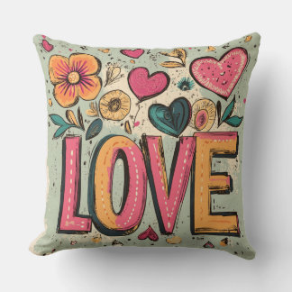 Coussin Blooms d'amour rétro