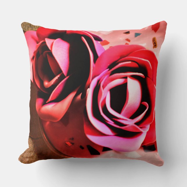 Coussin Blooms magenta (Recto)