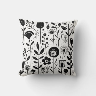 Coussin Blooms monochromes