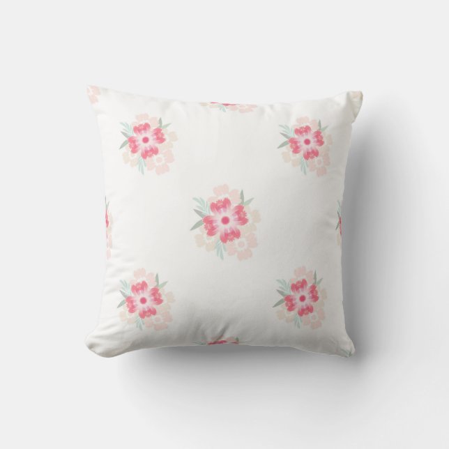Coussin "Blossom rougissant" (Recto)