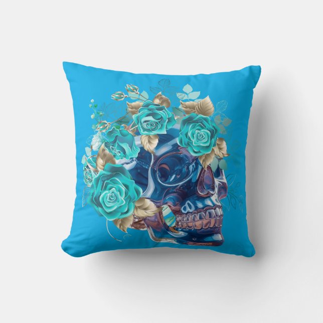 Coussin Blue Bloom Requiem (Recto)