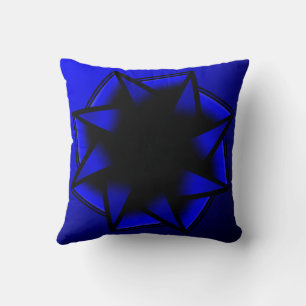 Coussin Blue Blue Gradient Star Bow
