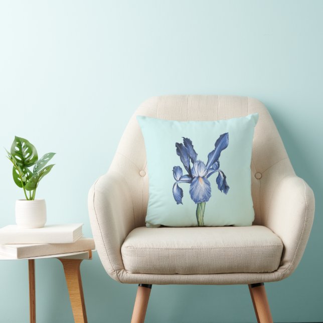 Coussin Blue Dutch Iris - (Chaise)