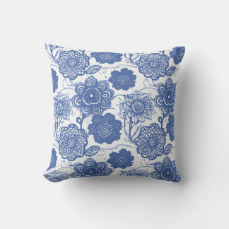 Coussin Blue floral