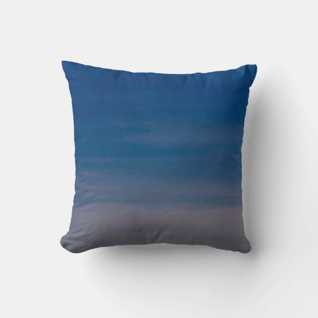 Coussin Blue Grey Horizontal Striped Sky Nature (Recto)