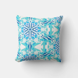 Coussin Blue Ivy, design Mandala