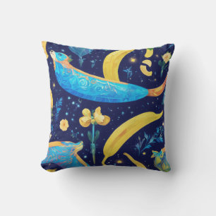 Coussin "Blue Lunar Monkey et Candy Banana" ?