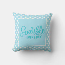 Blue Polkadot Glam Girly Typographie tendance élég