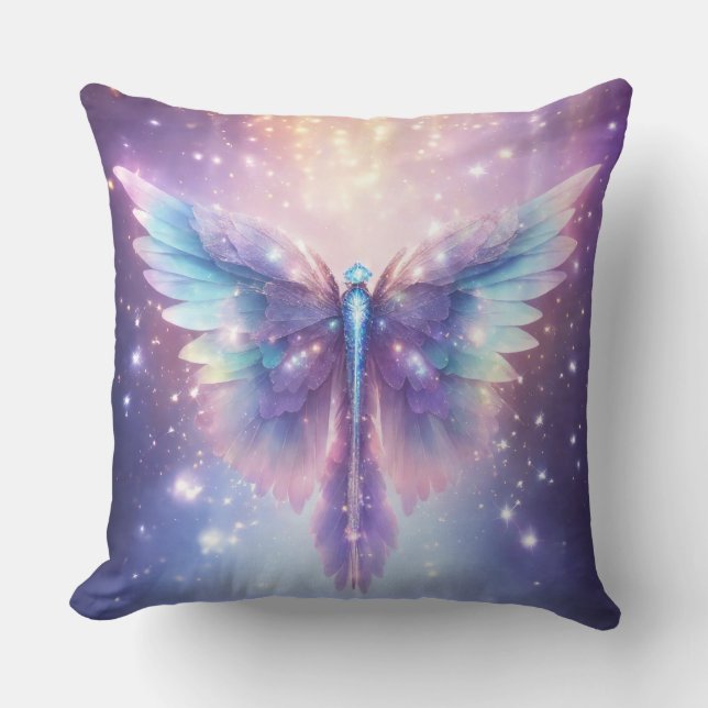 Coussin Blue Purple Angel ailes Design (Recto)