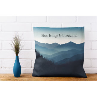 Coussin Blue Ridge Mountains, personnalisable