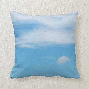 Coussin Blue Sky Lumière Clouds Fluffy Plage photographiqu