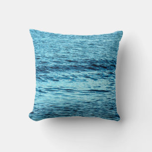 Coussin Blue water wave abstract backgroundabstract, aqua,