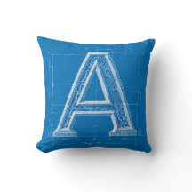 Blueprint Monogram Letter A