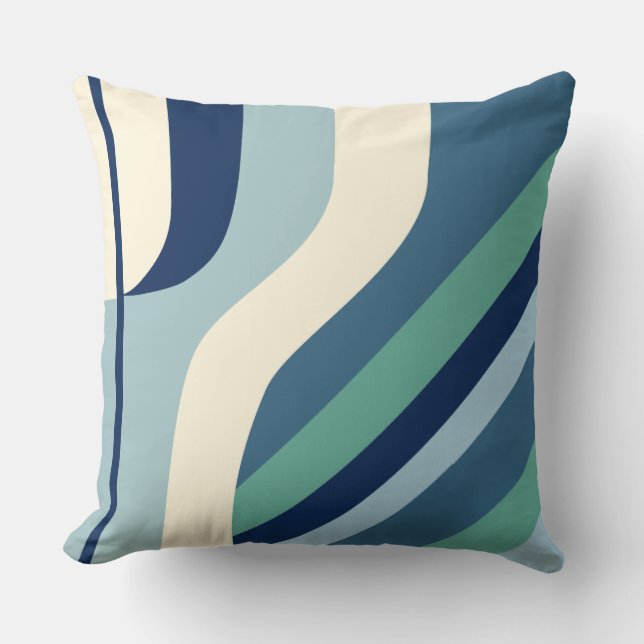 Coussin "Blues à rayures de l'ère spatiale" (Recto)