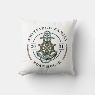 Coussin Boat House Ancre Bateau Roue Année Est Personnalis