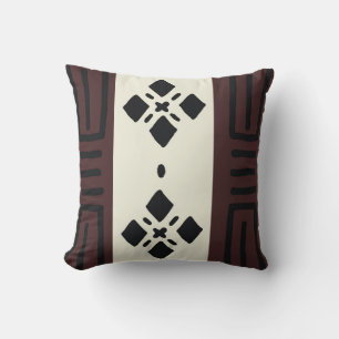 Coussin Bogolan en tissu de boue d'Afrique