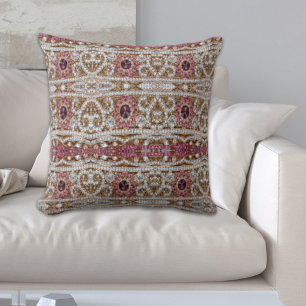 Coussin bohème art déco mode vin rouge bourgogne