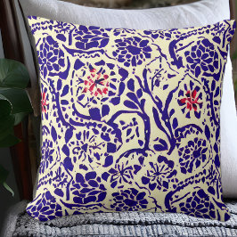 Coussin Boho Blue Abstrait