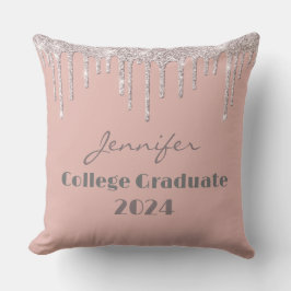 Coussin Boho Blush Pink College Diplômé Jeu d'oreiller