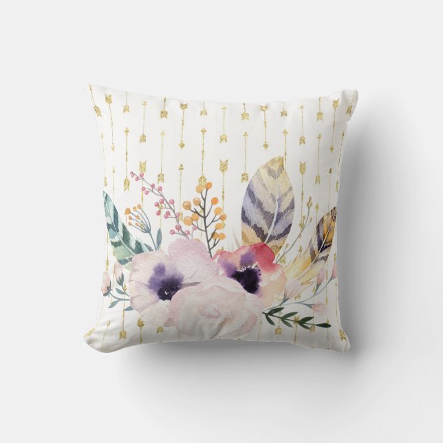 Coussin Boho Bouquet (Recto)