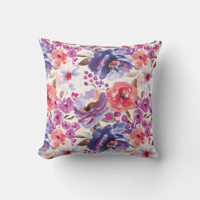 Coussin BoHo Chic Floral Design (Recto)