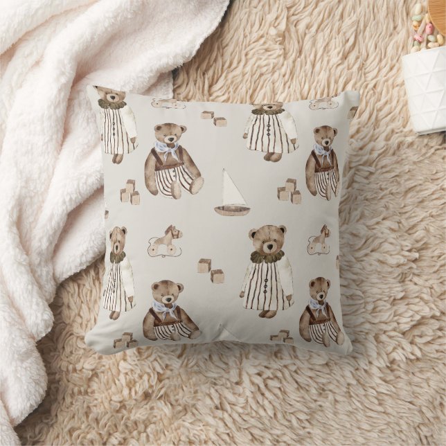 Coussin Boho in Neutrals : Baby Bears Nursery (Couverture)