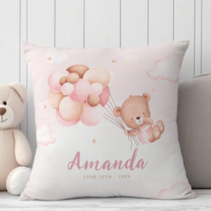 Coussin Boho moderne Teddy ours Baby shower Cadeau bébé fi