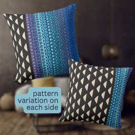 Coussin Boho motif moderne géométrique gras
