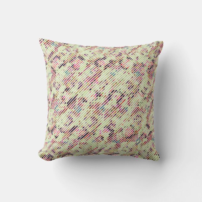 Coussin Boho Naturals | Bandes diagonales du ton de la Ter (Recto)