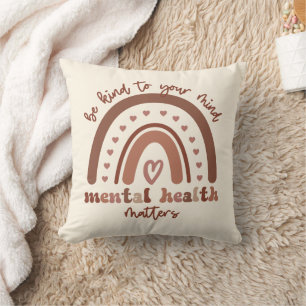 Coussin Boho Rainbow La Santé Mentale Soit Conforme À Votr
