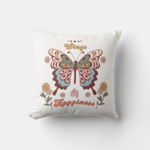 Coussin Boho Retro Butterfly Wings