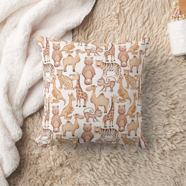 Coussin Boho Safari Animaux Jungle Baby shower (Couverture)