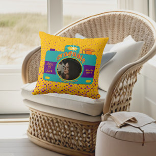 Coussin Boho tendance coloré Retro amusant Art Diplômé Pho